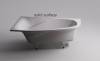 Ванна из искусственного камня Астра-Форм Селена 170x100 Solid Surface, левая, белая матовая