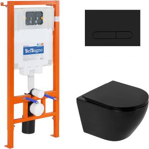 Комплект Belbagno Colorato BB062CHR-MB/BB062SC-MB/BB002-80/BB007-PR-NERO.M кнопка черная