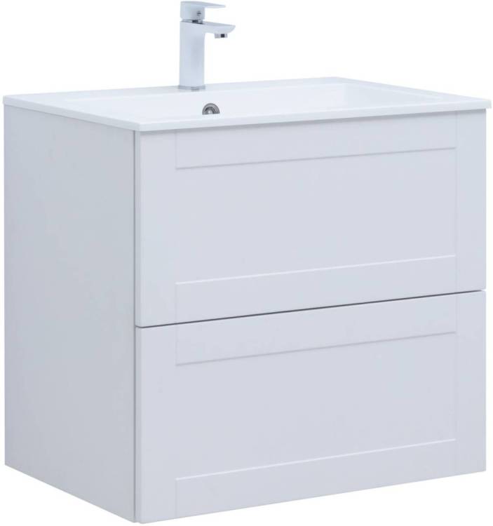 Тумба с раковиной Aquanet Терра 00313233 70 белый матовый