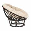 Кресло Tetchair Papasan 23/01W 7223 античный черно-коричневый, бежевый фото 4