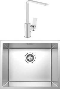 Комплект Мойка кухонная IDDIS Edifice EDI54S0i77 + Смеситель IDDIS Bridge BRDSB00i05 для кухонной мойки