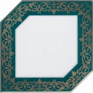 Декор Kerama Marazzi Клемансо HGD/E250/18000 зеленый темный 15x15