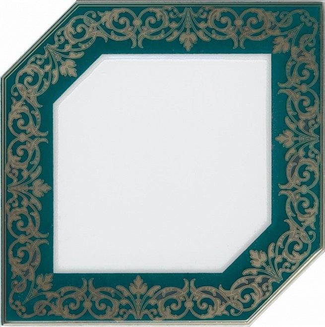 Декор Kerama Marazzi Клемансо HGD/E250/18000 зеленый темный 15x15