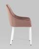 Стул Stool Group Диана MC101-2 KD HLR-44 пыльно-розовый ножки белые, велюр фото 3