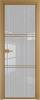 Межкомнатная дверь Profil Doors 3 AX цвет профиля Золото, стекло безопасное 6 мм страйп 800x2000