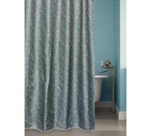 Штора для ванной Bath Plus Foam akch-21287 с кольцами, 180x180, серо-синий