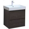 Тумба с раковиной Aquanet Nova Lite 60 дуб черный, 2 ящика