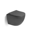 Унитаз подвесной Vincea Globo VT1-14STMA безободковый, сиденье микролифт, антрацит матовый фото 3
