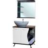 Мебель для ванной Bellezza Рио 70 L, черно-белая