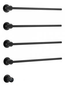 Полотенцесушитель электрический Wonzon & Woghand WW-A364-MB встраиваемый, Черный матовый