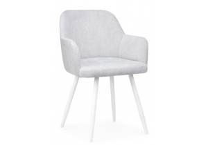 Стул на металлокаркасе Notta Инфини 631776 светло-серый (ocean 021) / белый