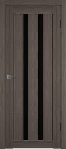 Межкомнатная дверь Владимирская Фабрика Дверей Atum 2 Grey стекло Black Gloss 700x2000