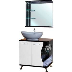 Мебель для ванной Bellezza Рио 70 L, черно-белая