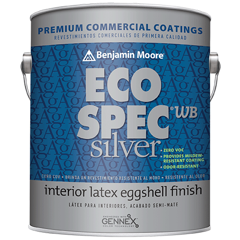 Краска интерьерная Benjamin Moore Eco Spec WB Silver Interior Latex Eggshel Finish 474 3.785 л