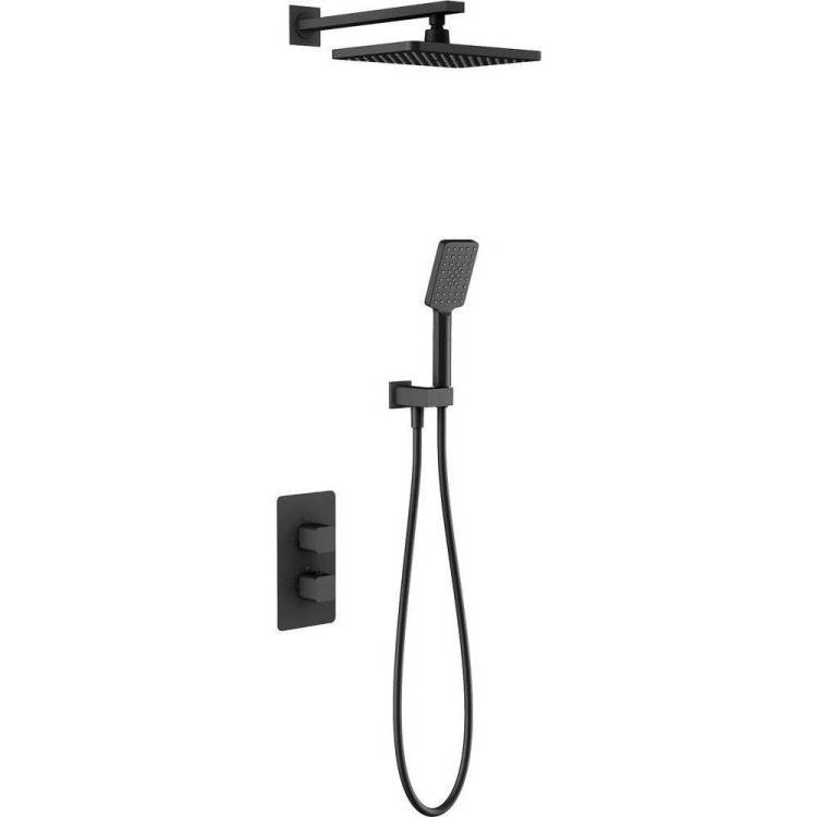Душевой комплект Timo Petruma SX-5059/03SM черный, с термостатом