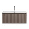 Тумба с раковиной BelBagno UNO 80 подвесная, с одним ящиком, Бежевый матовый