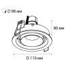 Встраиваемый светильник Italline DE-313 black фото 2