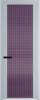 Межкомнатная дверь Profil Doors 2 AGP цвет профиля Серебро, стекло безопасное 6 мм мору фиолетовое 600x2000