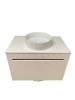 Тумба с раковиной Sintesi STL.W7815_SIN-LVB-APP-411 подвесная, бежевый, белый, песочный