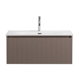 Тумба с раковиной BelBagno UNO 80 подвесная, с одним ящиком, Бежевый матовый