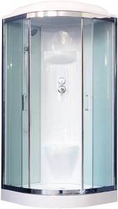 Душевая кабина Royal Bath RB 90HK6-WT-CH с низким поддоном, с сиденьем