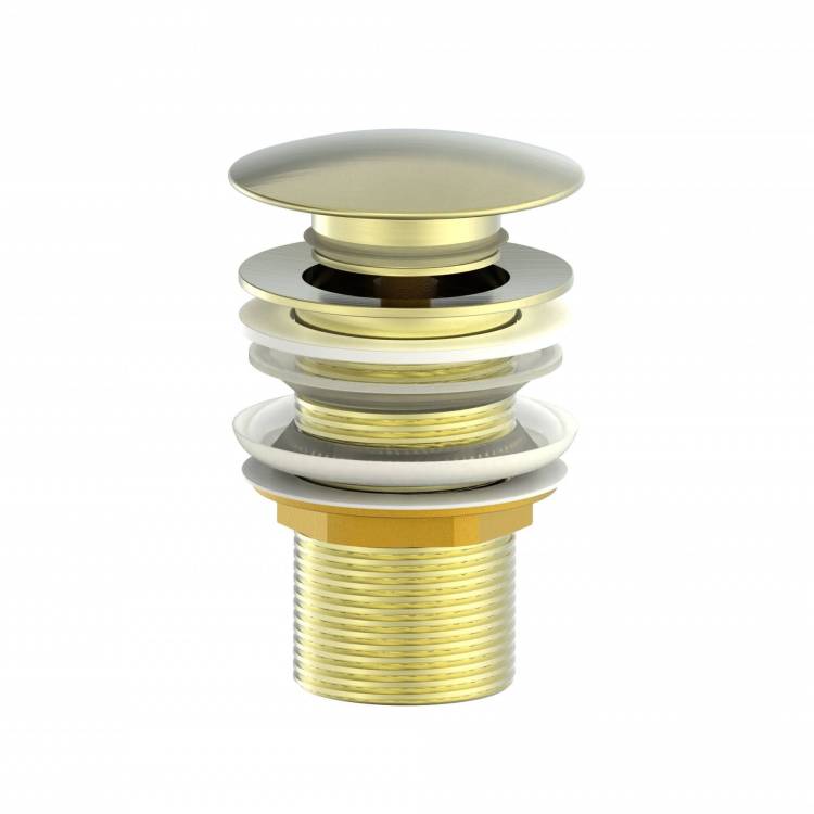 Донный клапан для раковины Wonzon & Woghand WW-88SS02-BG брашированное золото