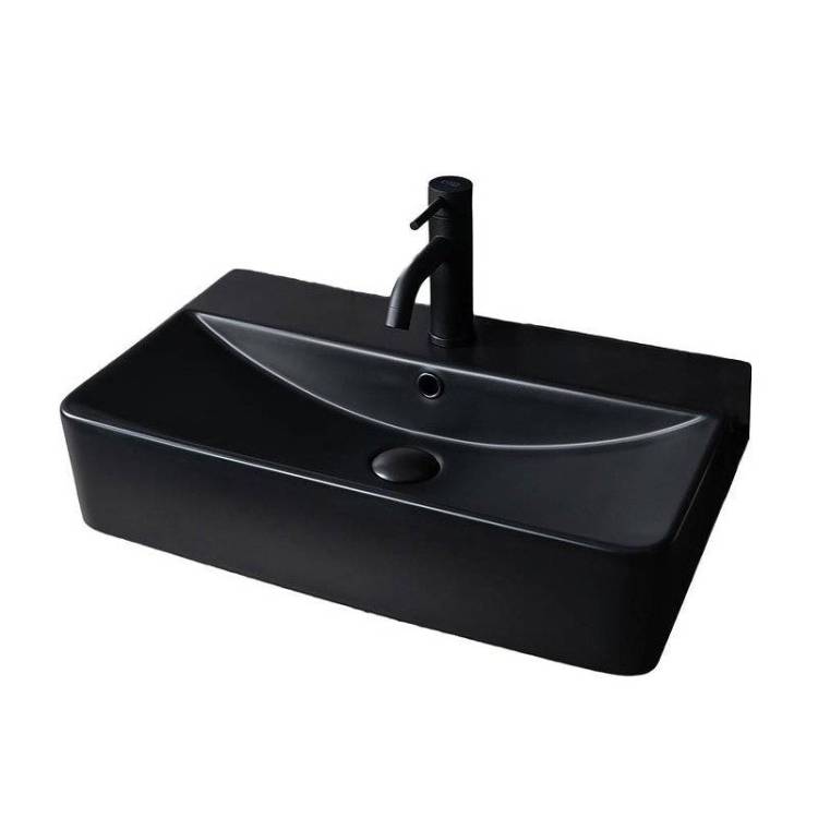 Раковина Gid Geométrico 53361 Bm1344 60 см, черная матовая