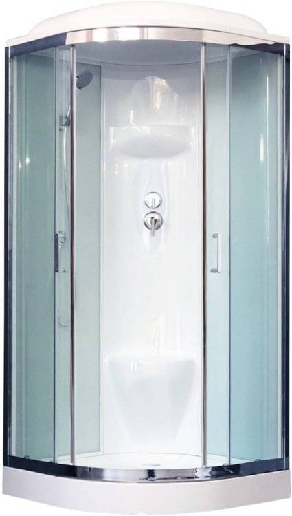Душевая кабина Royal Bath RB 90HK6-WT-CH с низким поддоном, с сиденьем