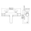 Смеситель для ванны и душа Wasserkraft Naab 8611 Thermo термостатический, хром фото 5