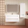 Тумба с раковиной Style Line Остин подвесная, белая, раковина серый шелк, 55x100x45 фото 3