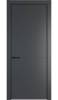 Межкомнатная дверь Profil Doors 16 PA полотно Графит, профиль черный, алюминиевый молдинг 3мм 600x2000