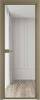 Межкомнатная дверь Profil Doors 1 AX цвет профиля Шампань, стекло безопасное 6 мм ромб белый 800x2000