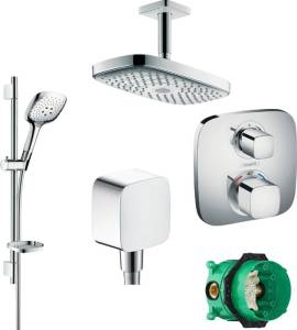 Душевой комплект Hansgrohe Raindance Select E 300 27384000+27856000+26457000+15708000+1800180