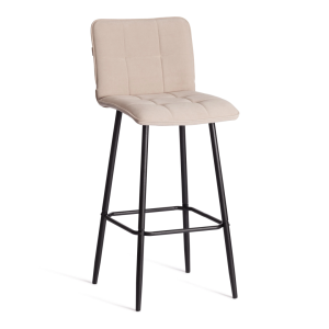 Стул барный Tetchair Bari 24907 бежевый, велюр