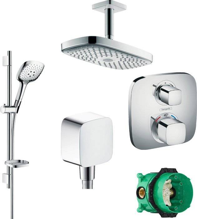 Душевой комплект Hansgrohe Raindance Select E 300 27384000+27856000+26457000+15708000+1800180