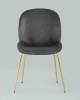 Стул Stool Group Турин 8329 VELVET GREY золотые ножки фото 2