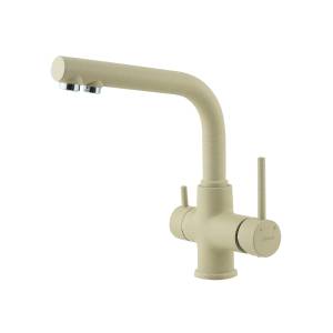 Смеситель для кухни Lemark Comfort LM3061PBG с подключением к фильтру питьевой воды Бежевый