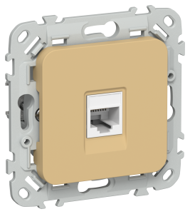 Розетка компьютерная RJ45 IEK Flite FI-K12-1-K89 шамуа