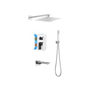 Душевой комплект Aquatek Лира AQ1473CR Set 4 в 1, хром