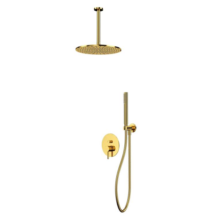 Душевая система WHITECROSS Y YSET12GL золотая, встраиваемая