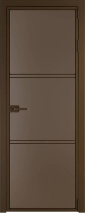 Межкомнатная дверь Profil Doors 3 AX цвет профиля Деорэ, стекло безопасное 6 мм монохром гляссе 800x2000