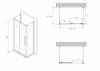 Душевой уголок Abber Schwarzer Diamant AG30120BH-S100B-S100B Черный фото 5