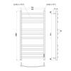 Полотенцесушитель электрический Apextermo Умбра UM00105BM черный матовый, 100x50 фото 4