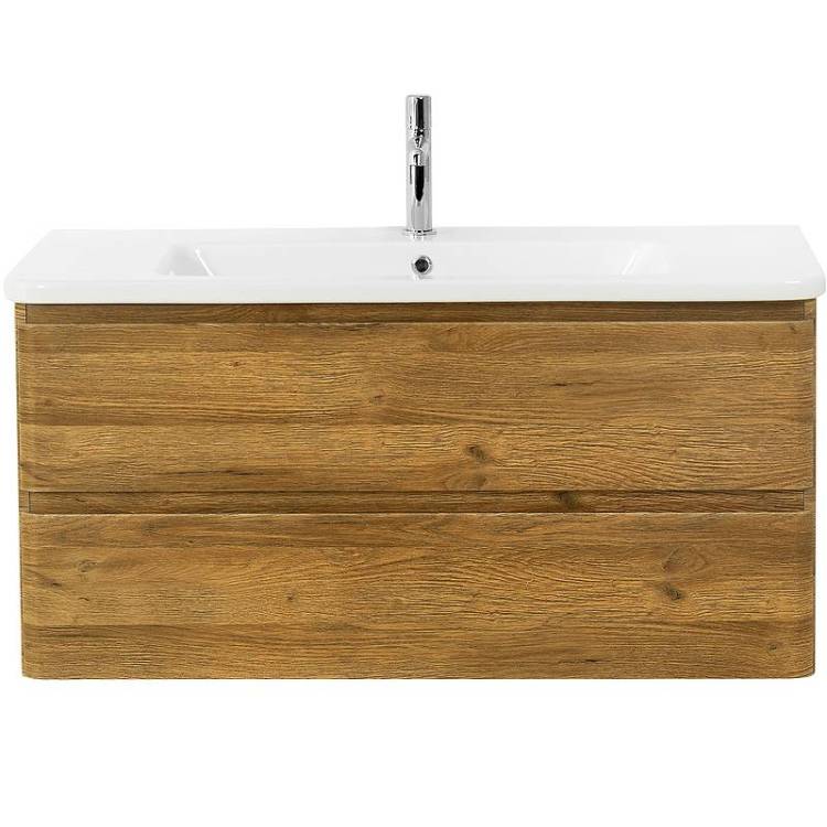 Тумба с раковиной Belbagno Albano-Cer ALBANO-CER-1050-2C-SO-RR 102x44x50 Rovere Rustico подвесная с двумя выкатными ящиками