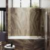 Шторка на ванну MaybahGlass MGV-657-4 69x140, поворотная, стекло бронза 6 мм, профиль хром глянцевый фото 3