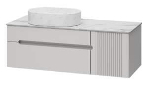 Тумба с раковиной Brevita Палисандро УТ000025404 серая, 120 см