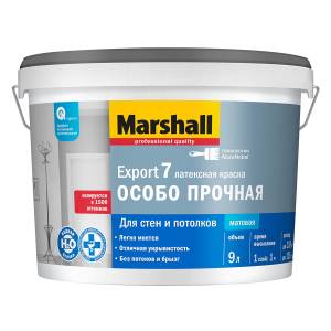 Краска для стен и потолков латексная Marshall Export 7 матовая база BC 9 л