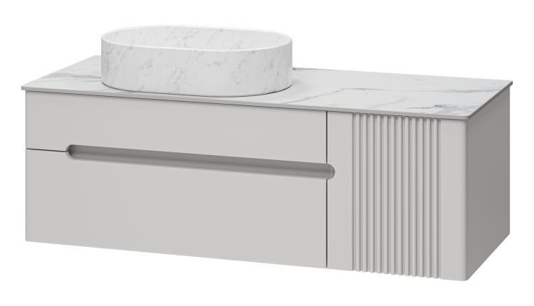 Тумба с раковиной Brevita Палисандро УТ000025404 серая, 120 см