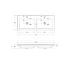 Раковина Cezares Eco 120 CZR-1200/480-2-LV-MR-ECO двойная, белая фото 3