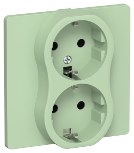 Розетка 2-местная с заземлением IEK Flite FI-R21C-16-1-K93 фисташковый
